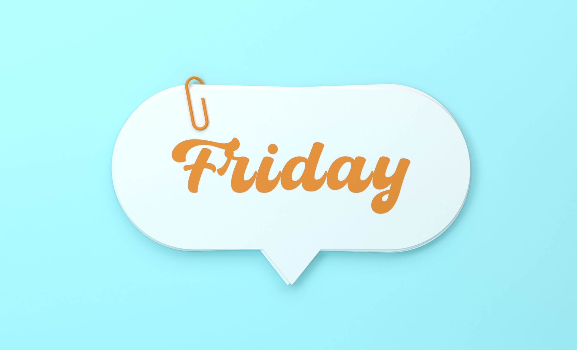 Speech Bubble And Friday
