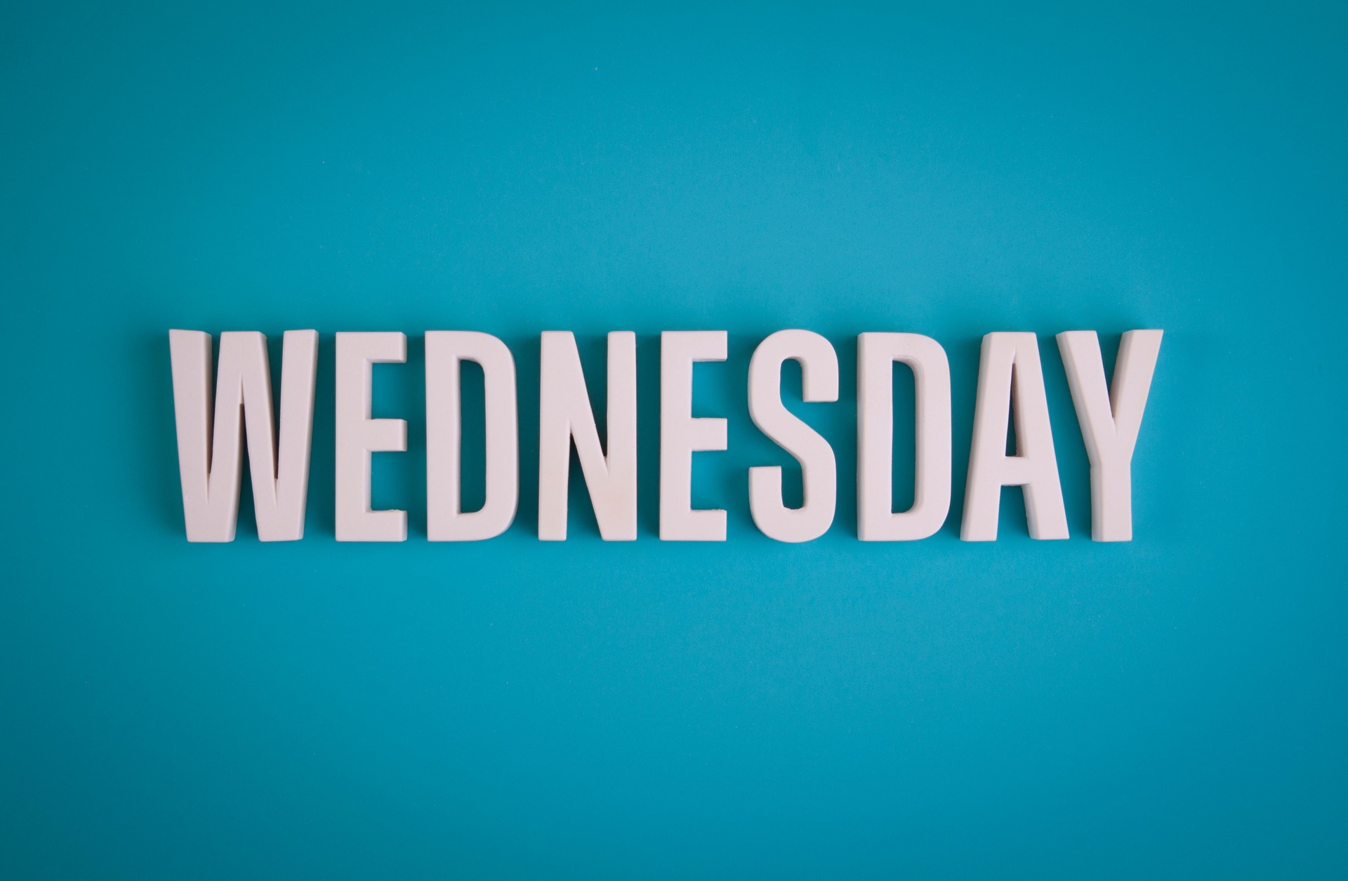 Wednesday sign lettering